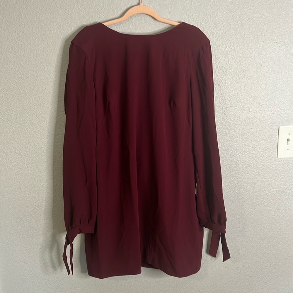 Dress the Population Burgundy Long Sleeve Dress - NWT